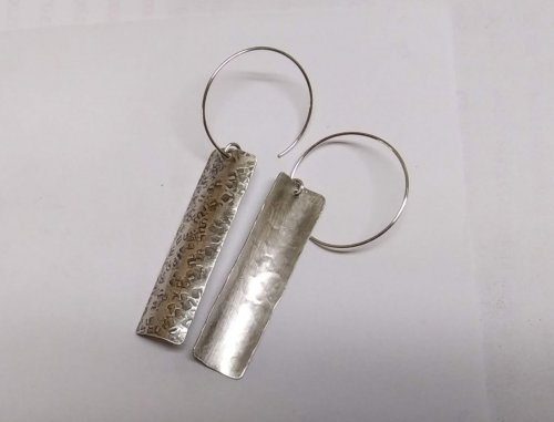 Judy Larson's Easy Artisan Earrings - , Metalwork, Cutting, Cutting Tool, Cutters, Dapping, Dapping Jewelry, How To Punch Holes, Hole Punching, Punch A Hole, Findings, Clasps, Components, Texturing, easy artisan earrings